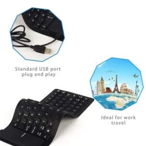 Silicone Foldable Wired USB Keyboard