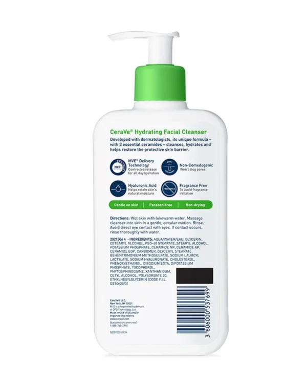 CeraVe Hydrating Facial Cleanser 355 ml - Image 5