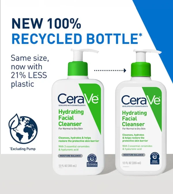 CeraVe Hydrating Facial Cleanser 355 ml - Image 2