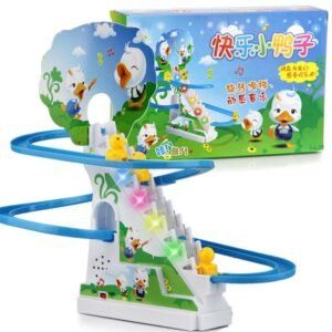 Penguin or Ducks climb stairs track Children’s Classic Cartoon electric Music Light Birthday Gift toys for kids