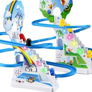 Penguin or Ducks climb stairs track Children’s Classic Cartoon electric Music Light Birthday Gift toys for kids