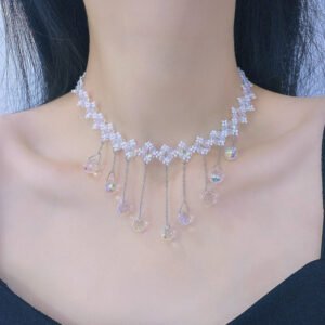 High-end Temperament Necklace Fairy Crystal Flow Necklace