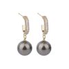 Vintage Metal Earrings Pearl Earrings Hong Kong Style Earrings - Image 4