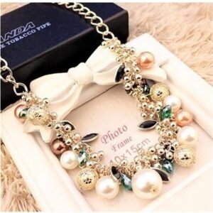 Pearl Crystal Necklace Exaggerated Clavicle Chain Necklace Women