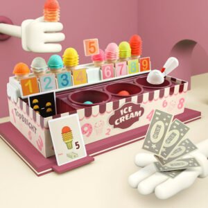 New Play House Ice Cream Math Kitchen Toys For Children Imitating Role Play Game Girls Toys Educational Toy