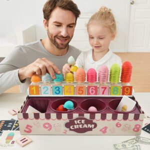 New Play House Ice Cream Math Kitchen Toys For Children Imitating Role Play Game Girls Toys Educational Toy