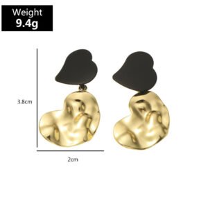 Irregular Metal Bump Earrings Earrings Love Earrings