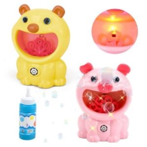 Light And Music Automatic Bubble Blower Children’s Electric Toys To Send Bubbles