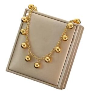 Women’s Alloy Necklace Simple Plastic Ball Necklace