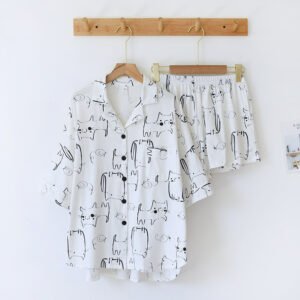 Cotton Cartoon Loose Casual Home Clothing