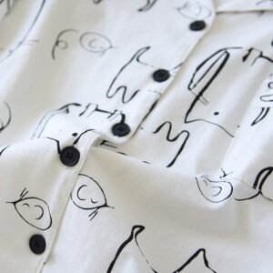 Cotton Cartoon Loose Casual Home Clothing