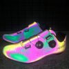 Professional Racing Road Bike Sneakers Colorful Light Breathable Self-locking Shoes - Image 2