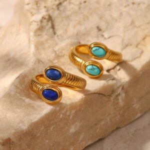 Women’s Fashion Lapis Serpentine Ring