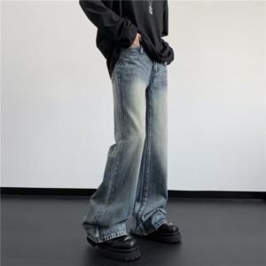 Men’s Fashionable All-match Retro Washed Skinny Jeans