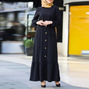 Women’s Pullover Round Neck Muslim Dress