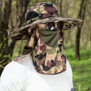 Big Brim Protective Caps Summer Face Cover Sun-proof Mountaineering Bucket Hat