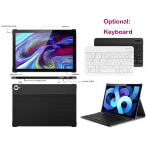 Cheap Case With Keyboard For Tablet,10″ Size Tablet Pc Android 10 System 10.1 Inch 2 In 1 Android Tablet With Keyboard