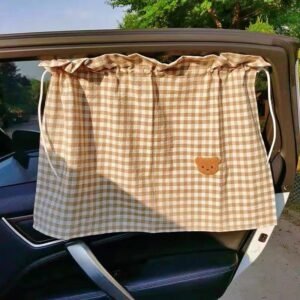 INS Cartoon Bear Car Sun Shade Curtain for Side Window Baby Kids Children Sunshade Protector Car Interior Sun Blocker Blind