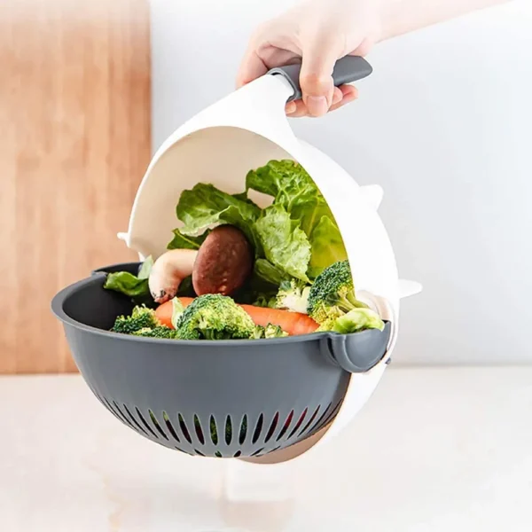 Magic Rotate Vegetable Cutter Chopper With Drain Basket Kitchen Cutting Tool Fruit Shredder Grater Slicer - Image 6