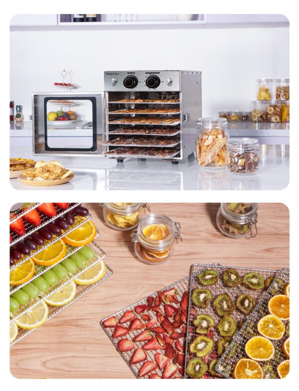 6 trays food dehydrator with UV function small home fruit and vegetable dryer household meat drying machine - Image 4