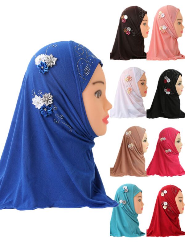 Muslim Girls Kids Hijab Islamic Scarf Shawls No Decoration Soft and Stretch Material for 2 to 7 years old Girls Wholesale 50cm - Image 5