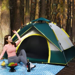 3-4 People Camping Tent Automatic Pop Up Outdoor Family Bivy Hiking Shelter Instant Setup Portable Fully Automatic Tent