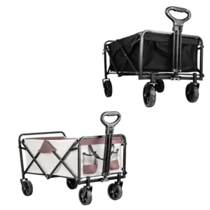 Shopping Beach Garden Pull Trolley Collapsible Folding Outdoor Portable Utility Cart Heavy Duty Large Capacity Foldable Wagon