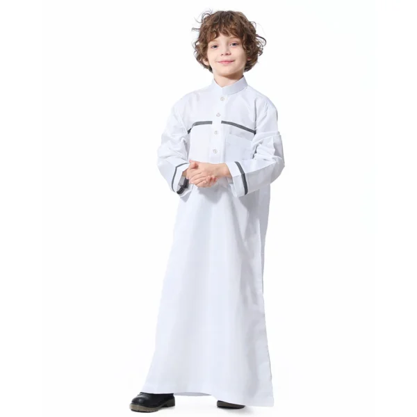 Islamic children moroccan caftan kids arab thobe in dubai 2024 - Image 6