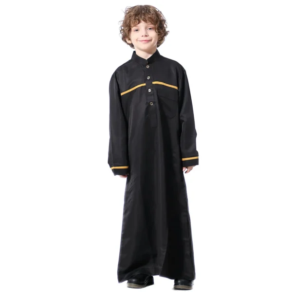 Islamic children moroccan caftan kids arab thobe in dubai 2024 - Image 3