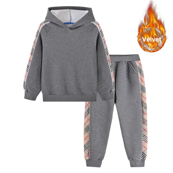 High Quality boys Winter Clothing Sets Heavy Fleeced Baby Winter Clothes Sets - Image 4