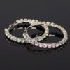 Top Seller 925 Sterling Silver Post 5cm Big Circle CZ Crystal Diamond Hoop Earrings Bling Bling Rhinestone Hoop Earrings - Image 5