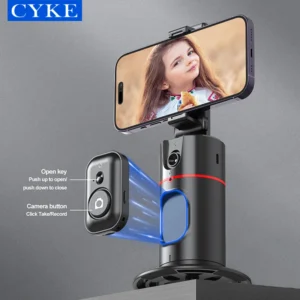 CYKE Auto Face Tracking Tripod with Remote 360 Rotation Tracking Phone Holder Smart Phone Moving Tripod for Shooting Video P02