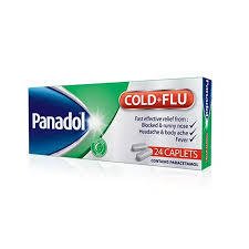 Panadol Cold + Flu Green Night Time Relief 24 Caplets