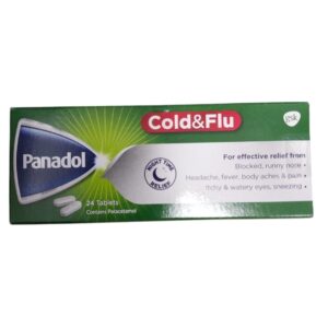 Panadol Cold + Flu Green Night Time Relief 24 Caplets