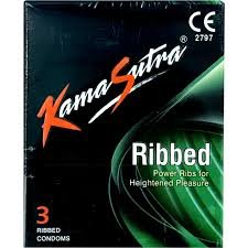 Kamasutra Ribbed Condoms, 3 Condoms