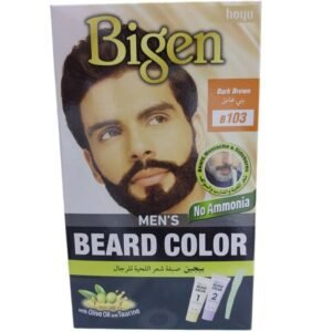 Bigen beard color B103 with olive oil and taurine.