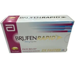 Brufen Rapid 400Mg Ibuprofen Pain Relief 2X Faster 20 Softgels