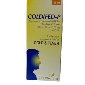 Coldifed-P for Cold and Fever Syrup, 120 mg/5ml,30 mg/5ml,1.25 mg/5ml 120ml Glass Bottle