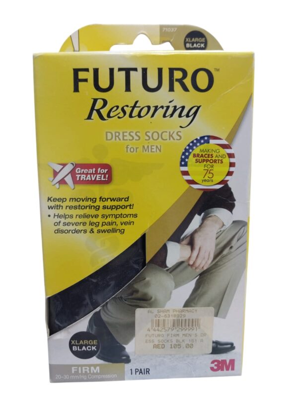 FUTURO RESTORING FIRM MENS DRESS SOCKS BLK