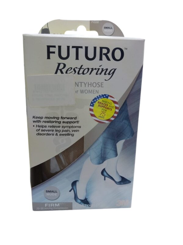 Futuro Restoring Pantyhose for Women Large Nude Firm 20-30 mm/Hg Compression