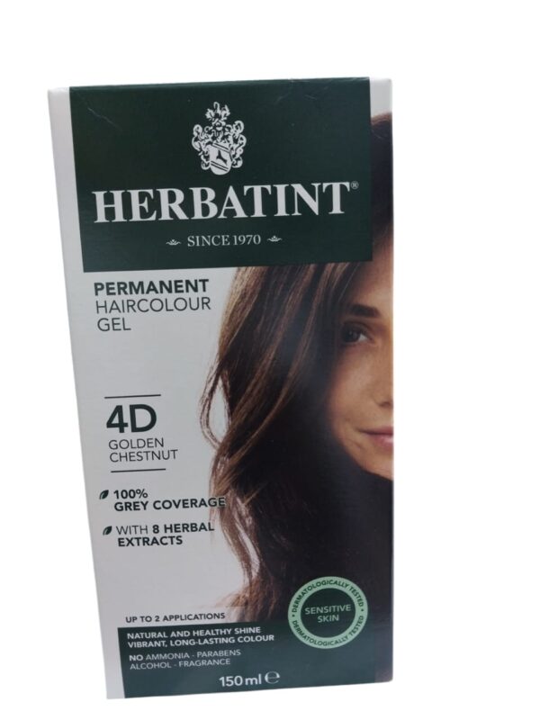 Herbatint Permanent hair colour gel 150 ml "4D" Golden Chestnut