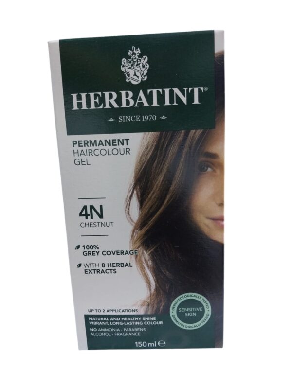 Herbatint Permanent hair colour gel 150 ml "4N" Chestnut