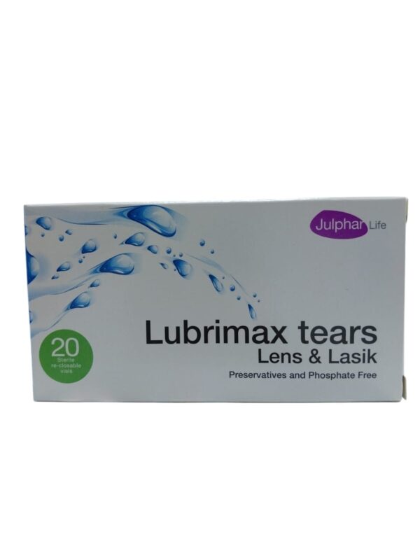 Lubrimax tears Lens & Lasik 0.2% Sodium hyaluronate 20vials