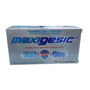 Maxigesic Double Action Pain & Fever Relief Tablets 32 Film Coated Tablets