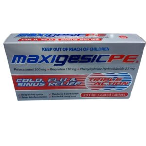 Maxigesic Pe Cold, Flu & Sinus Relief Triple Action 20 Film Coated Tablets