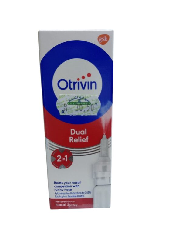 Otrivin dual relief 2in1 spray.