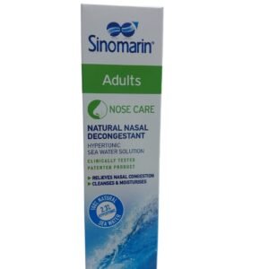 Sinomarin Decongesting & Moisturizing Hypertonic Sea Water Nasal Spray for Adults – preservative free 125 ml