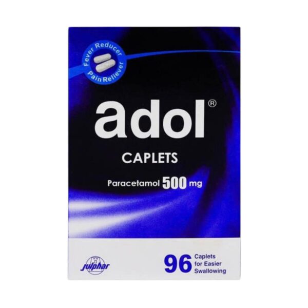 Adol (Paracetamol) 500 Mg Caplets, 96 Pieces