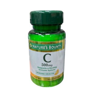 Nature’s Bounty 500mg Vitamin C Immunity Support Supplement Orange Flavor 100 tablets