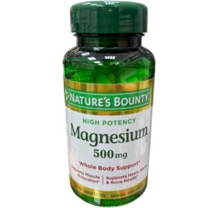 Nature’s Bounty Magnesium Oxide 500 Mg Tablets 100 Pieces